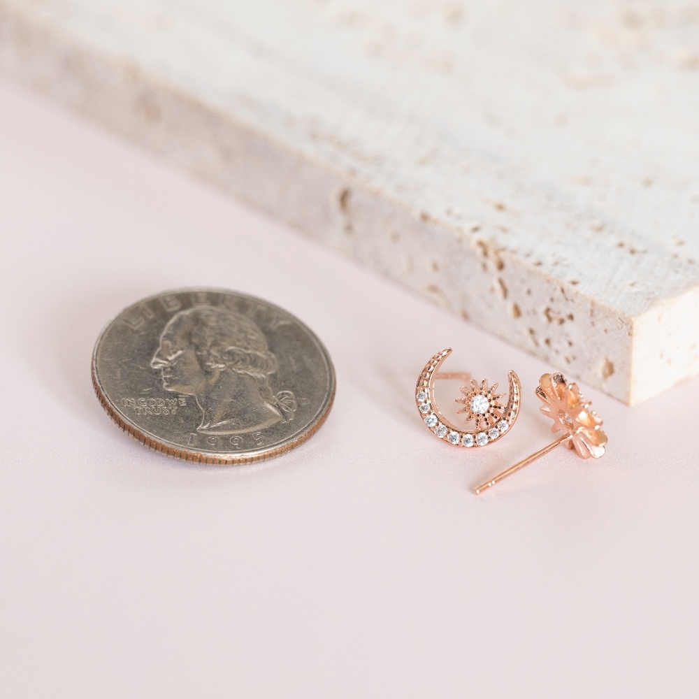 Moon & Star Earrings - Picture 9 of 9